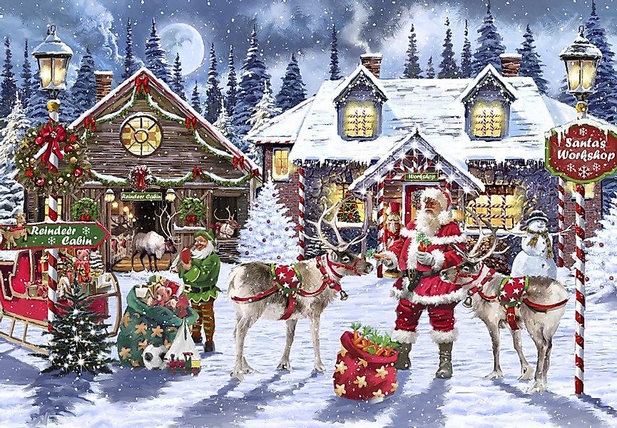 Bluebird Puzzle Puzzle Santa's Workshop, Puzzleteile günstig online kaufen