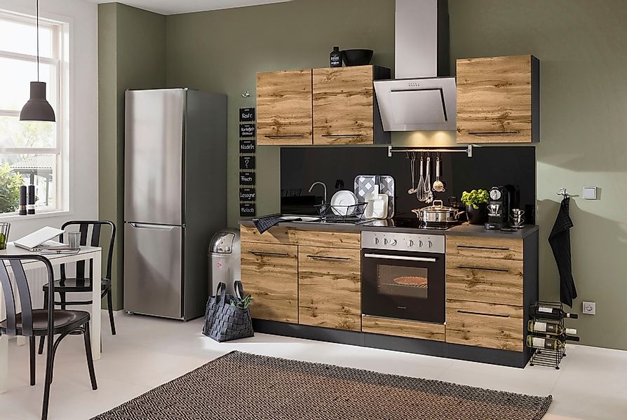 KOCHSTATION "KS-Tulsa" 100 cm breit, 2 Türen, Metallgriff, MDF Front, inkl. günstig online kaufen