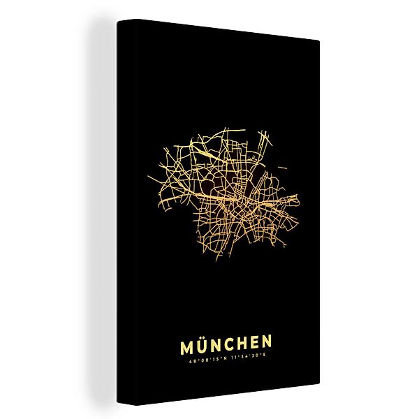 OneMillionCanvasses® Leinwandbild München - Karte - günstig online kaufen