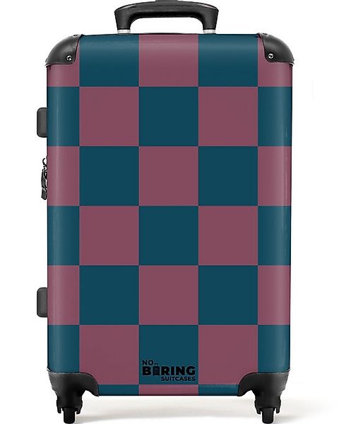 NoBoringSuitcases.com© Hartschalen-Trolley Buntes Schachbrett als Druck 67 günstig online kaufen