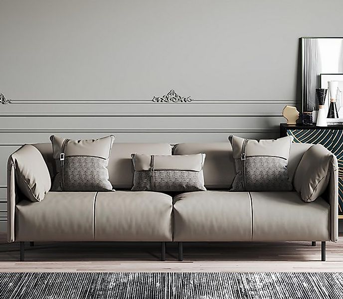 Xlmoebel Sofa Italienisches Design XXL 3-Sitzer Ledersofa Luxus Neu, Herges günstig online kaufen