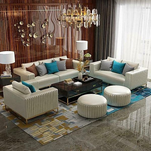 JVmoebel Sofa Sofagarnitur 3+2+1 Sitzer Set Design Sofa Polster Couchen, Ma günstig online kaufen