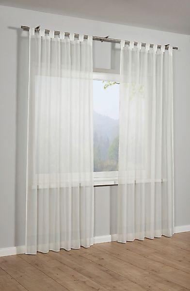 Sehlbach Gardine "Schal Voile Uni" Schlaufen 1 Stk. tlg. mit Schlaufen günstig online kaufen