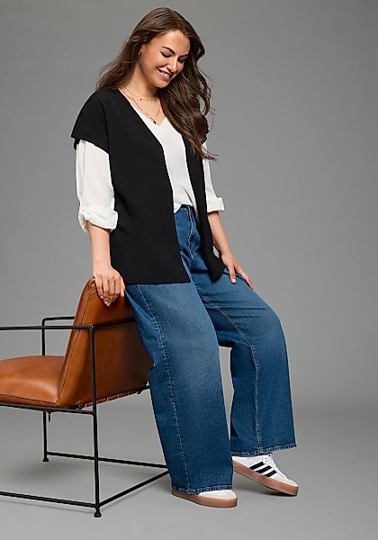 Laura Scott CURVE Strickjacke mit lässigem, figurschmeichelndem Schnitt günstig online kaufen