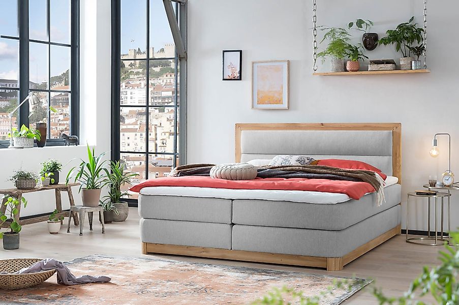 Belanoti Boxspringbett Age (Boxspringbett 160x200 Eiche günstig online kaufen