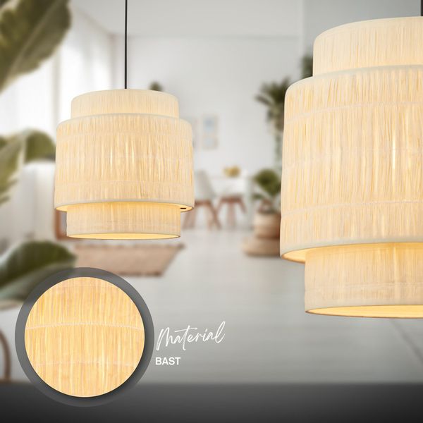 Briloner Leuchten LED Pendelleuchte Hängelampe Natur günstig online kaufen