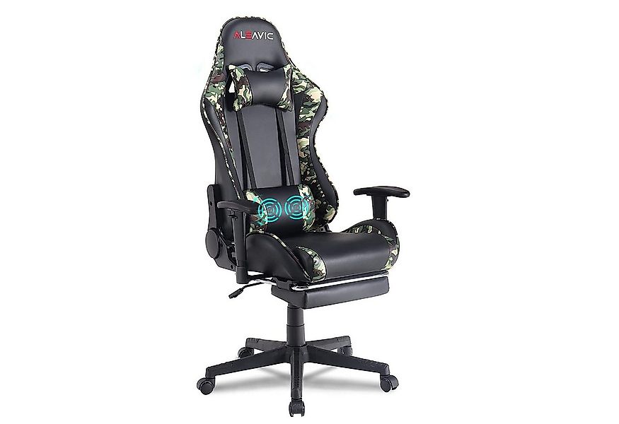 AISALL Gaming-Stuhl Ergonomischer Computerstuhl Bürostuhl mit Fußstütze, PU günstig online kaufen