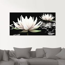 Artland Glasbild "Zwei Lotusblumen auf dem Wasser" 1 Stk. tlg. in verschied günstig online kaufen
