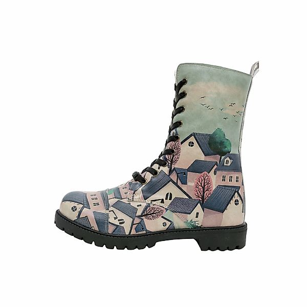 DOGO Schnürboots "Zipsy Buildings Damen Stiefel / Female", Vegan günstig online kaufen