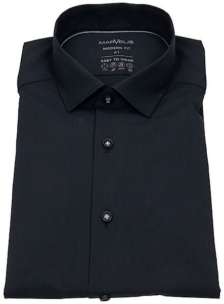 MARVELIS Businesshemd Modern Fit leicht tailliert bügelfrei Kentkragen günstig online kaufen