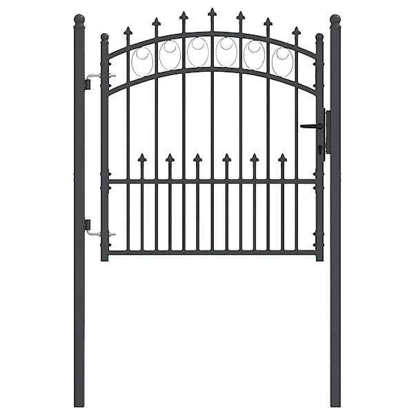 vidaXL Zauntor mit Spitzen Grau 100 x 100 cm Pulverbeschichteter Stahl 4200 günstig online kaufen