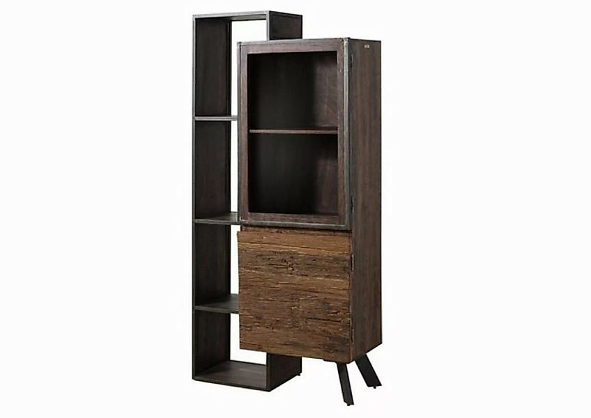 Massivmoebel24 Standvitrine (Vitrine Akazie / Altholz 90x40x183 braun lacki günstig online kaufen