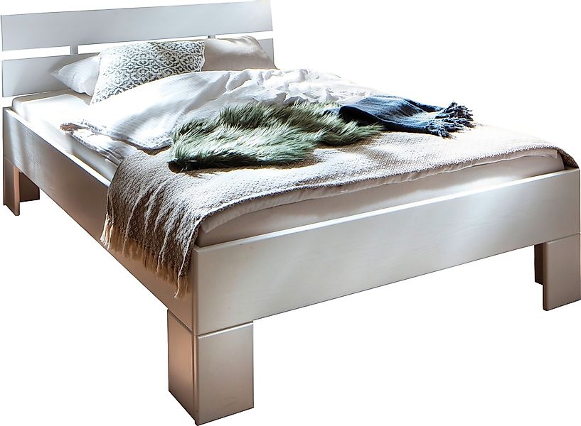 Home affaire Bettgestell "Progress Massivholzbett in 5 Größen, weiß lackier günstig online kaufen