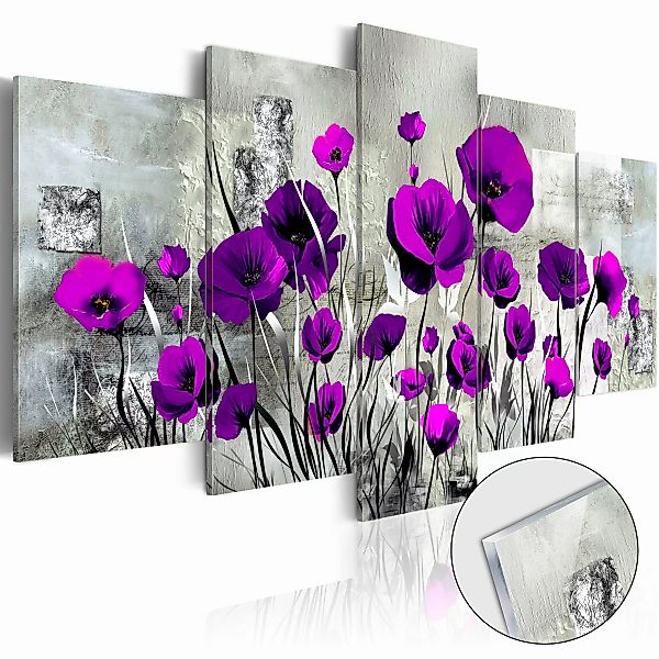 Acrylglasbild - Meadow: Purple Poppies [glass] günstig online kaufen