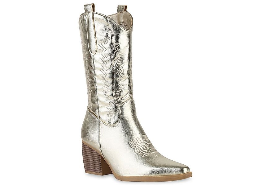 VAN HILL 838384 Cowboystiefel Damen Stiefel Cowboystiefel Holzoptikabsatz S günstig online kaufen