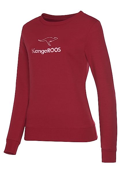 KangaROOS Sweatshirt mit Kontrastfarbenem Logodruck, Loungeanzug günstig online kaufen