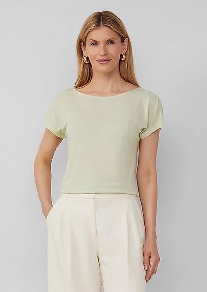 s.Oliver BLACK LABEL Kurzarmshirt T-Shirt im Relaxed Fit mit Glitzergarn un günstig online kaufen