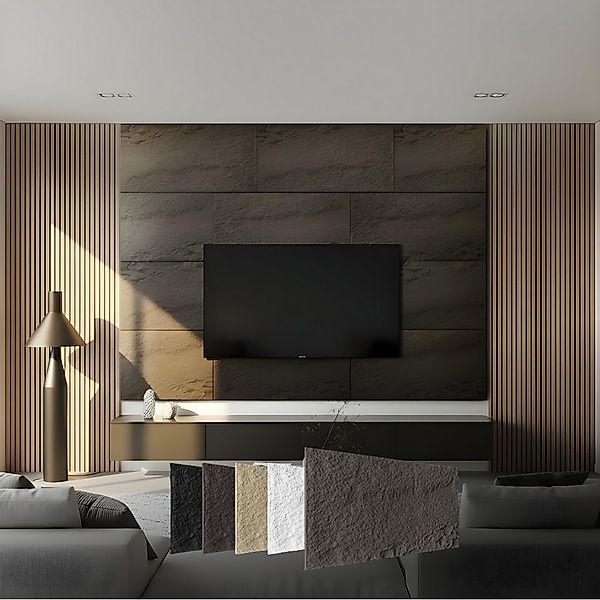 Hexim Wandpaneel, (Steinoptik Felsen Platten 120x60cm PU Wandverkleidung 0, günstig online kaufen