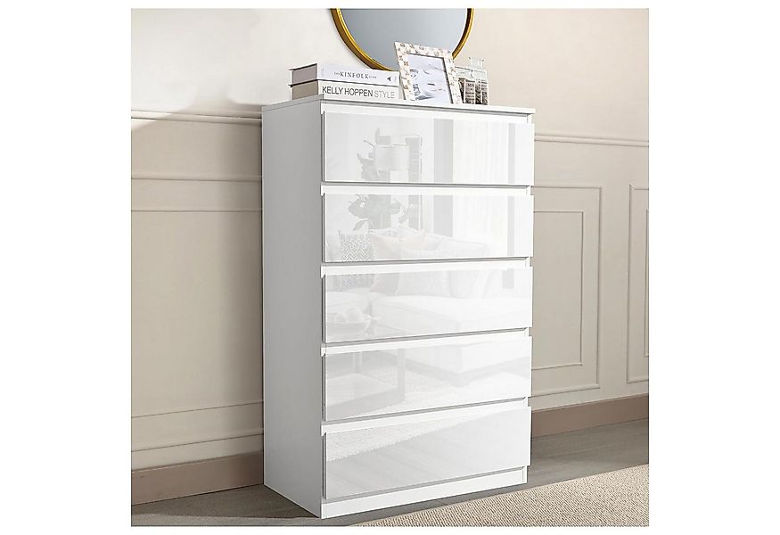 HTI-Living Sideboard Sideboard Kenji 5 Schubladen Hochglanz Weiß (Stück, 1 günstig online kaufen