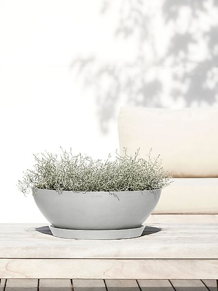 ECOPOTS Blumentopf Vienna 50 Weißgrau, für günstig online kaufen