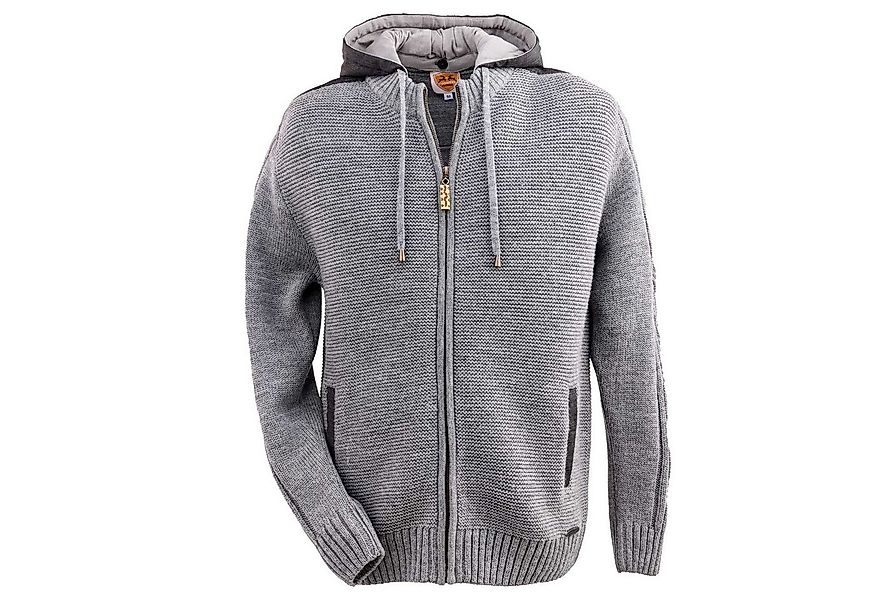 Maddox Trachtenstrickjacke MADDOX Herren 'Bruneck' mit Kapuze, Grau günstig online kaufen