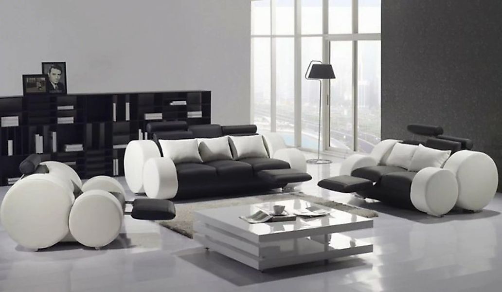 JVmoebel Sofa Sofagarnitur Ledersofa Sofa Couchen Sitzer Set Sofas Polster, günstig online kaufen