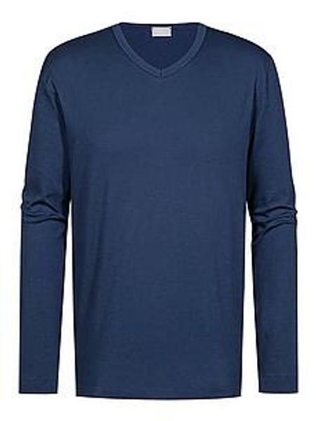 Mey Langarmshirt "Solid Night" T-Shirt aus Interlock-Jersey günstig online kaufen