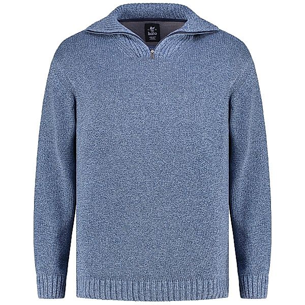 Hajo Strickpullover aus Baumwolle Farbe royalblau Größe: 3XL günstig online kaufen
