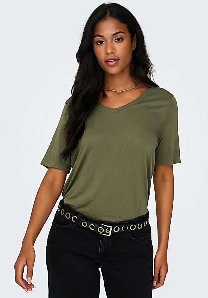 ONLY Kurzarmshirt ONLELISE S/S V-NECK TOP günstig online kaufen