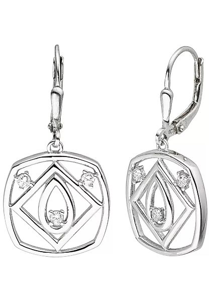JOBO Paar Ohrhänger, 925 Silber mit 6 Zirkonia günstig online kaufen