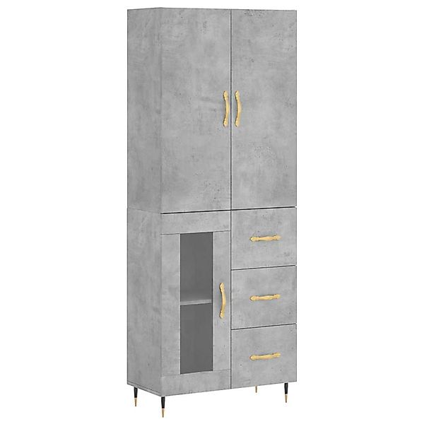 vidaXL Highboard Betongrau 69,5x34x180 cm Holzwerkstoff 3195943 günstig online kaufen