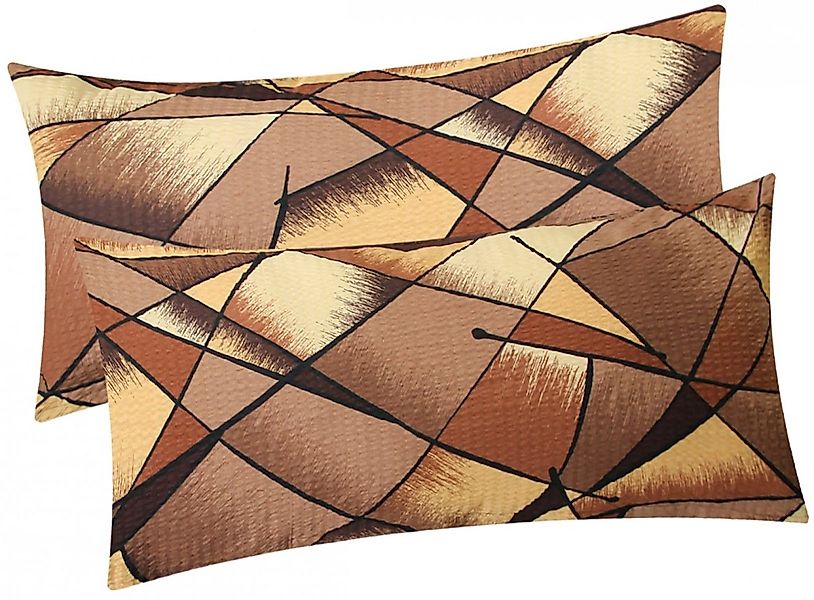 Heubergshop Kissenbezug, (2 Stück), 40x80cm Wildes Muster in Braun - Kissen günstig online kaufen