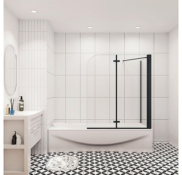 duschspa Badewannenaufsatz 6mm ESG Faltwand mit Seitenwand Duschtrennwand D günstig online kaufen