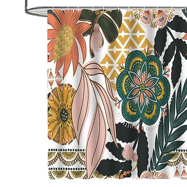 Coonoor Duschvorhang Boho 180x180cm,Wasserdicht Polyester Stoff Waschbar Ba günstig online kaufen