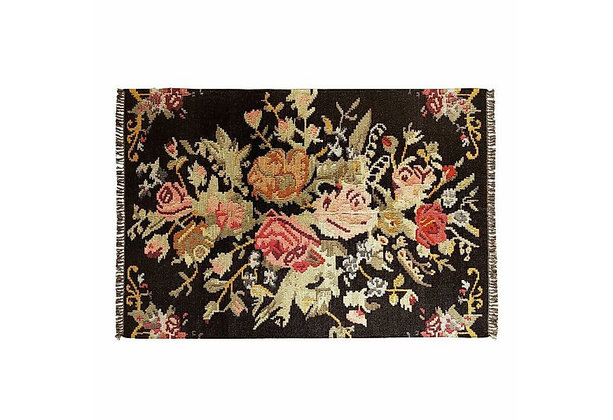 Mirabeau Teppich kunstvoller Teppich Matteo handgewebt mit floralem Rosenmu günstig online kaufen