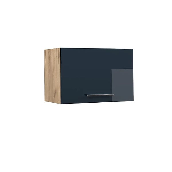 Vicco Hängeschrank Fame-Line Dunkelblau Hochglanz/Goldkraft Eiche 60 cm Fla günstig online kaufen