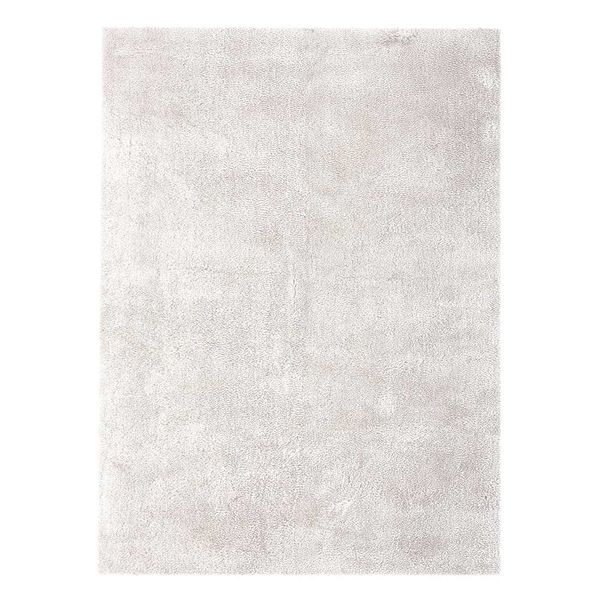 Hochflor Teppich in Creme Weiß modern günstig online kaufen