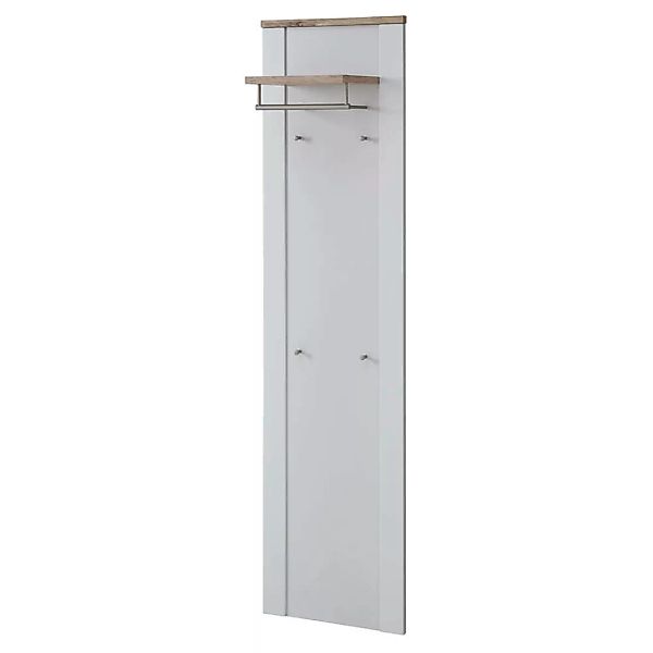 Garderobenpaneel schmal, matt grau mit Eiche DEVON-36 Landhausstil, 48 cm b günstig online kaufen