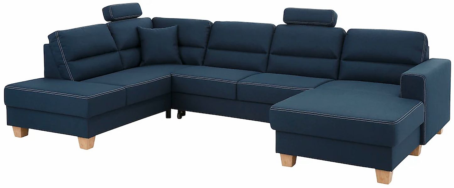 Home affaire Wohnlandschaft »Navan, komfortabel mit viel Platz, U-Form« wah günstig online kaufen