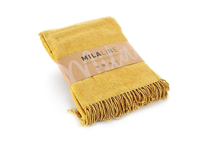 Wohndecke ACRYL Gelb, Eurofirany, Sonnige Decke Sofadecke in gelb Kniedecke günstig online kaufen