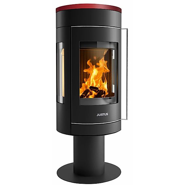 Justus Meva Kaminofen Keramik Schwarz 5,5 kW günstig online kaufen