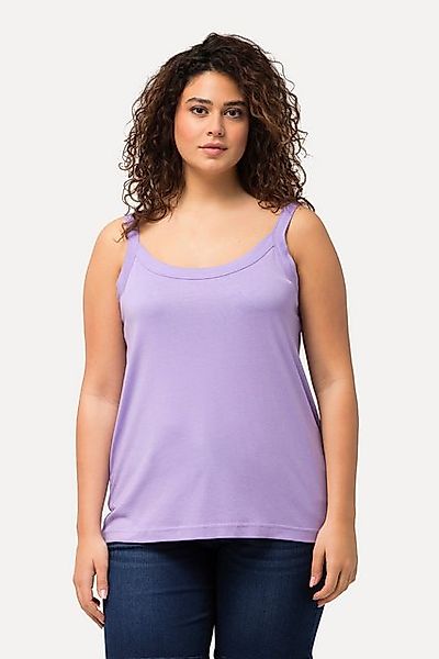 Ulla Popken Longtop Spaghettitop Rundhals Modalmix ärmellos günstig online kaufen
