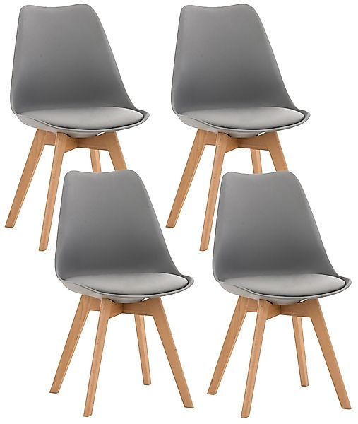 CLP Küchenstuhl Linares (4er Set), Buchenholz-Gestell, günstig online kaufen