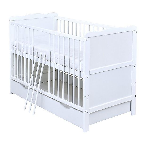 Baby-Delux Babybett Jack Bettkasten, Kinderbett Gitterbett 140x70 weiß mit günstig online kaufen