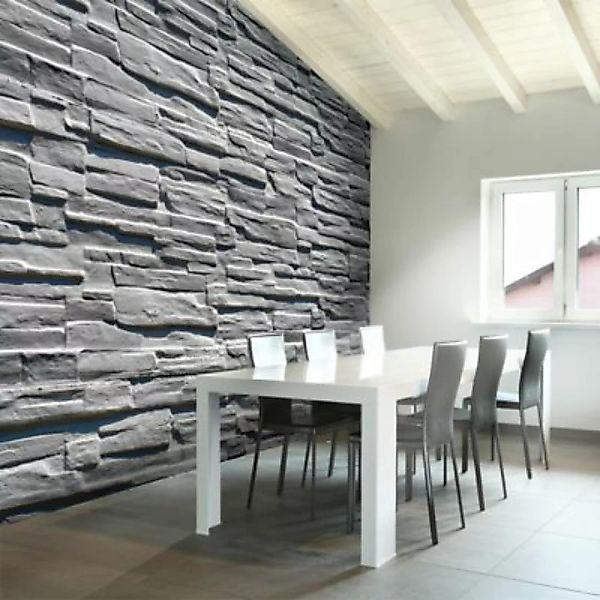 artgeist Fototapete Graues Natursteinmauerwerk grau Gr. 300 x 231 günstig online kaufen