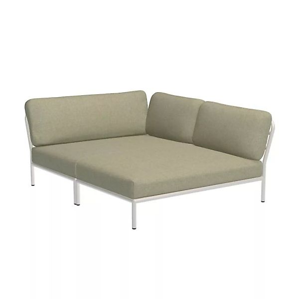 LEVEL Outdoor Eck-Sofa Lounge-Modul 5 Moosgrün Weiß Rechts günstig online kaufen