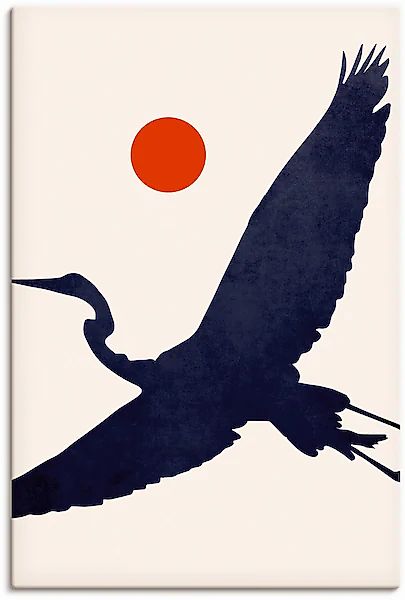Artland Leinwandbild »Kranich« Vogelbilder 1 Stk. tlg. auf Keilrahmen gespa günstig online kaufen