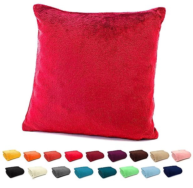 heimtexland Dekokissen Flanell Soft Kuschelkissen Plüsch Kissenbezug, super günstig online kaufen
