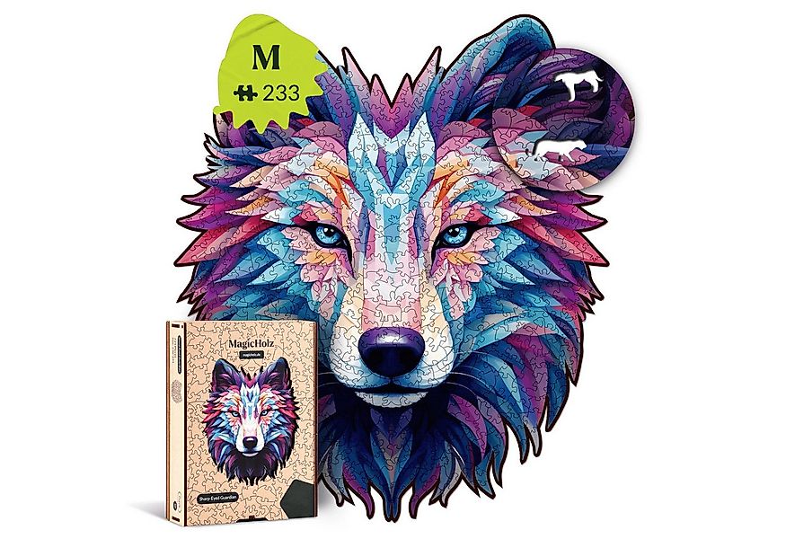 MagicHolz Puzzle MagicHolz Sharp-Eyed Guardian Wolf Holzpuzzle, 223 Puzzlet günstig online kaufen