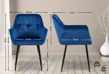 CLP Esszimmerstuhl Emia, Armlehnen, Polsterstuhl Samt, günstig online kaufen